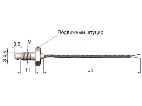 чертеж термопары (преобразователя термоэлектрического) 1199/47 - ТД Энергоприбор